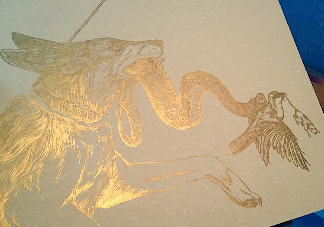 metallic paint marker on poster board